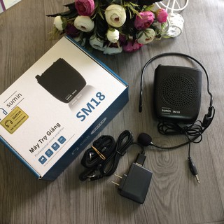 Máy trợ giảng Hàn Quốc Sumin SM18 có dây cho giáo viên pin siêu bền, âm thanh to rõ- Hàng Chính Hãng