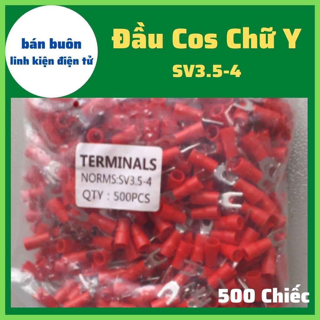 500 đầu cos chữ y. SV3.5-4, cosy, Cos y3.5-4, đầu cos chữ y các loại (100% Cos Đồng)