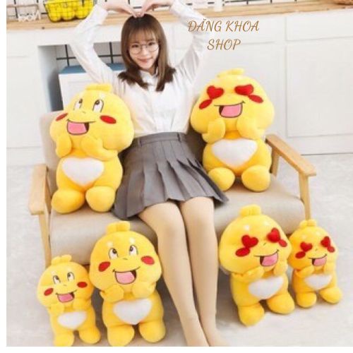 Gấu Bông Ong Vàng Qoobee - Gối Ôm Hình Thú Khủng Long Ong Vàng Mềm Mịn Siêu Đáng Yêu Nhiều Size 30cm - 50cm