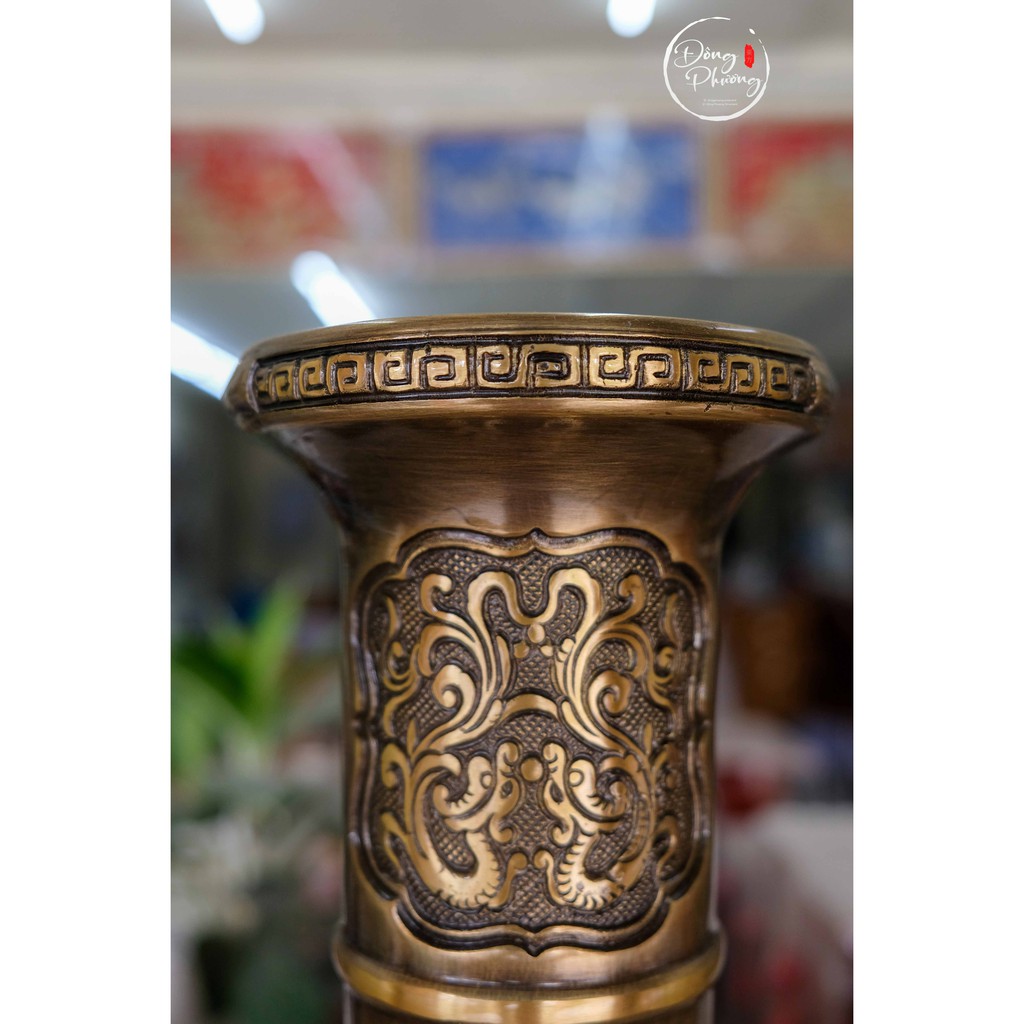 ỐNG ĐỰNG NHANG (ỐNG HƯƠNG) ĐỒNG ĐEN CAO CẤP DÙNG CHO TRANG THỜ GIA TIÊN