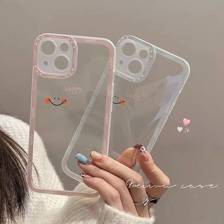 Ốp Điện Thoại TPU Silicon Mềm Hình Mặt Cười Cho Iphone 14 13 12 Mini 11 10 Pro XS Max X XR 8 7 6 6S Plus