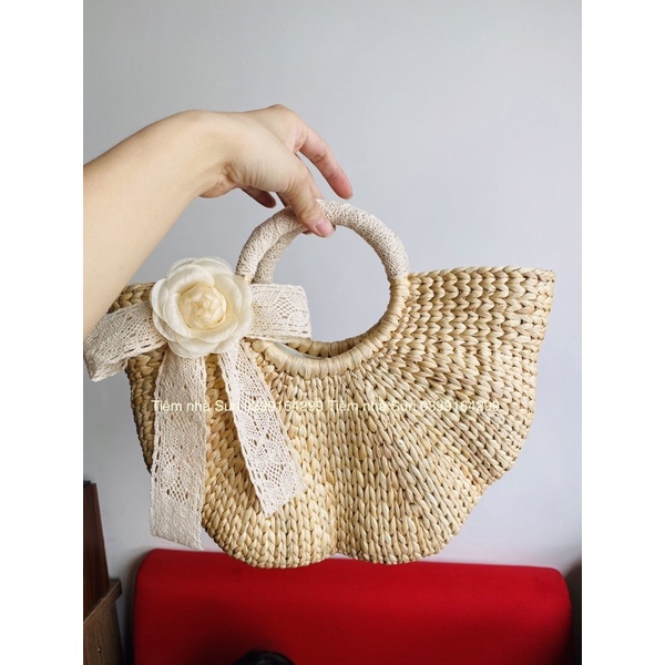 Mẫu túi bí ngô lục bình loại 1 cho các cô nàng đi biển, chụp ảnh decor.