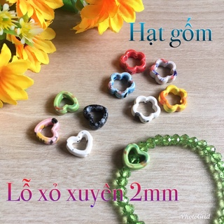 ❤🍀🌺1 mặt gốm làm vòng tay hoặc móc khóa