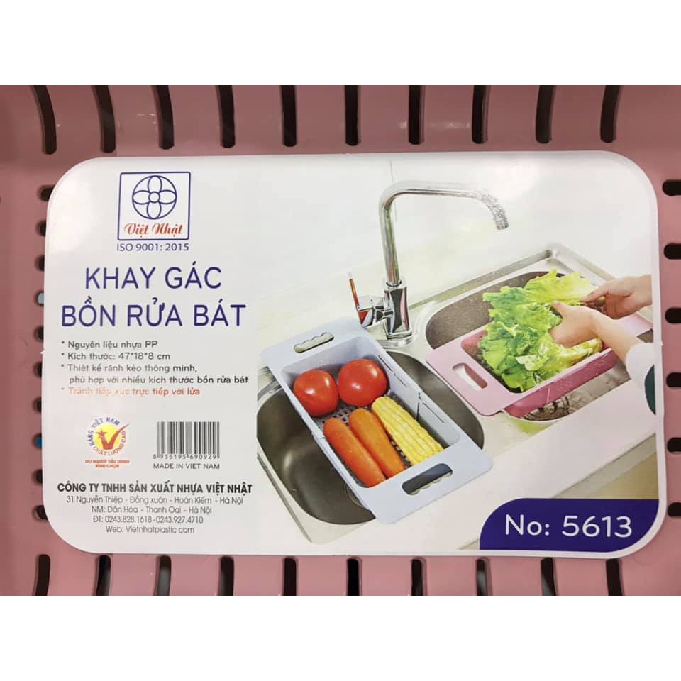 Rổ rửa rau gác bồn rửa chén tiện lợi đa năng