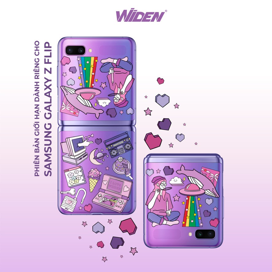 Ốp lưng Wiiden cho Samsung Galaxy Z Flip: Pink Lover