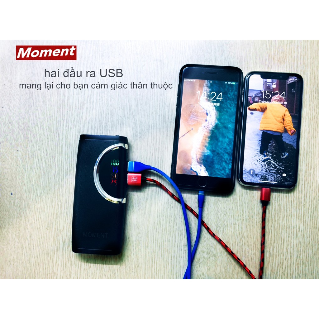 MUA 01 TẶNG 01 -Pin Sạc Dự Phòng MOMENT 20.000mAh (Gen 2 New - 2018) - Hàng Chính Hãng DGW