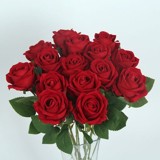 Bông hồng nhung đơn mẫu hoa nhỏ xinh-Hoa lụa