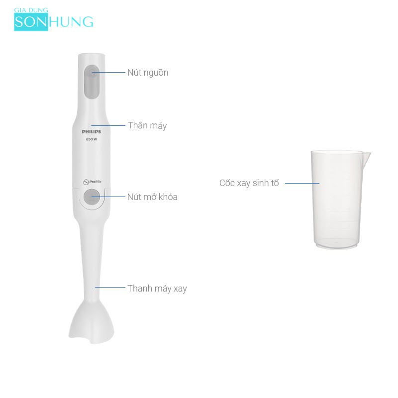 MÁY XAY CẦM TAY PHILIPS HR2531 CÔNG SUẤT 650W