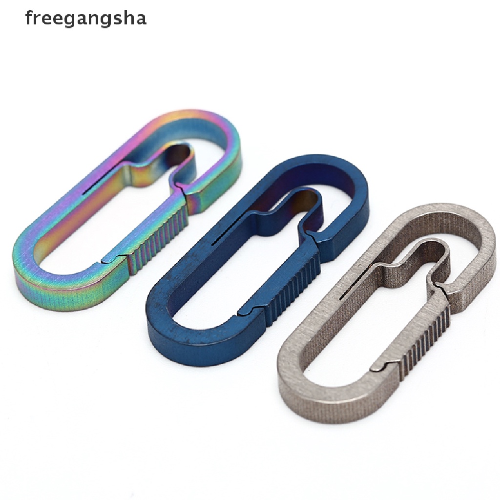 [FREG] 4cm Titanium Alloy Outdoor Camping Carabiner Keychain Hanging Buckle Snap Hooks FDH