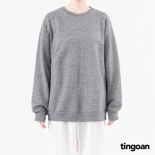 Áo sweater nỉ dài tay xám trơn tingoan baby talk sweater/gr