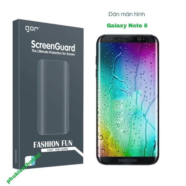 Samsung Note 8 Combo 2 dán dẻo 3D Full màn Hiệu Gor cao cấp + dán carbon mặt sau