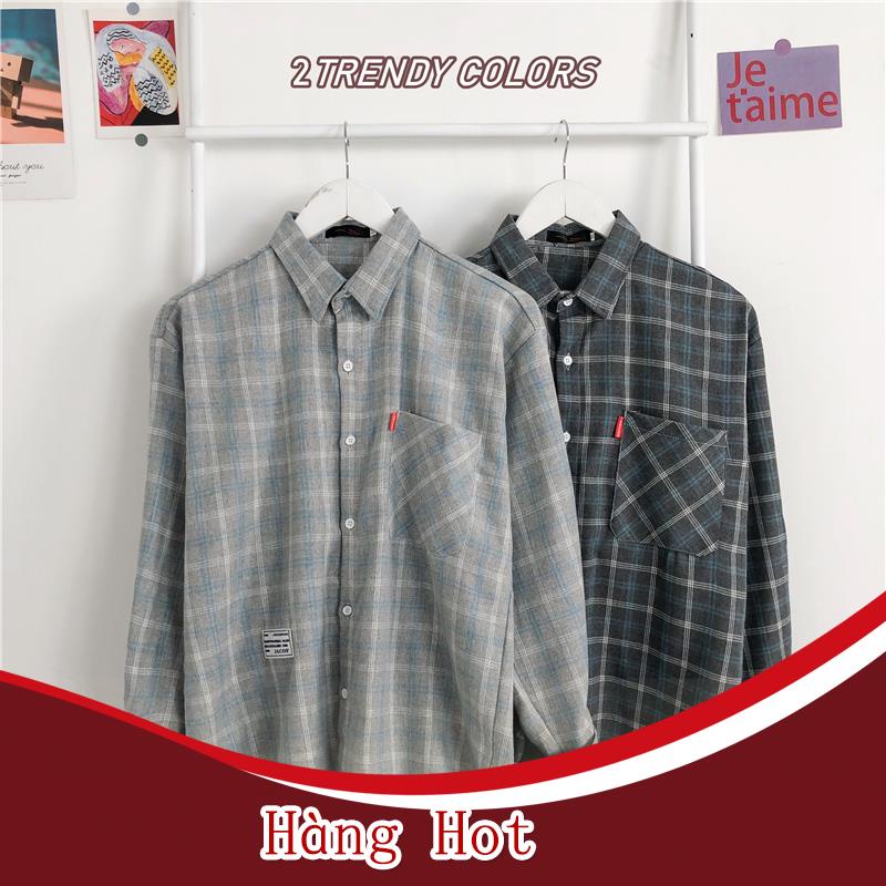 Áo sơ-mi form dài phong cách Hàn Quốc trẻ trung cho nam M-3Xl