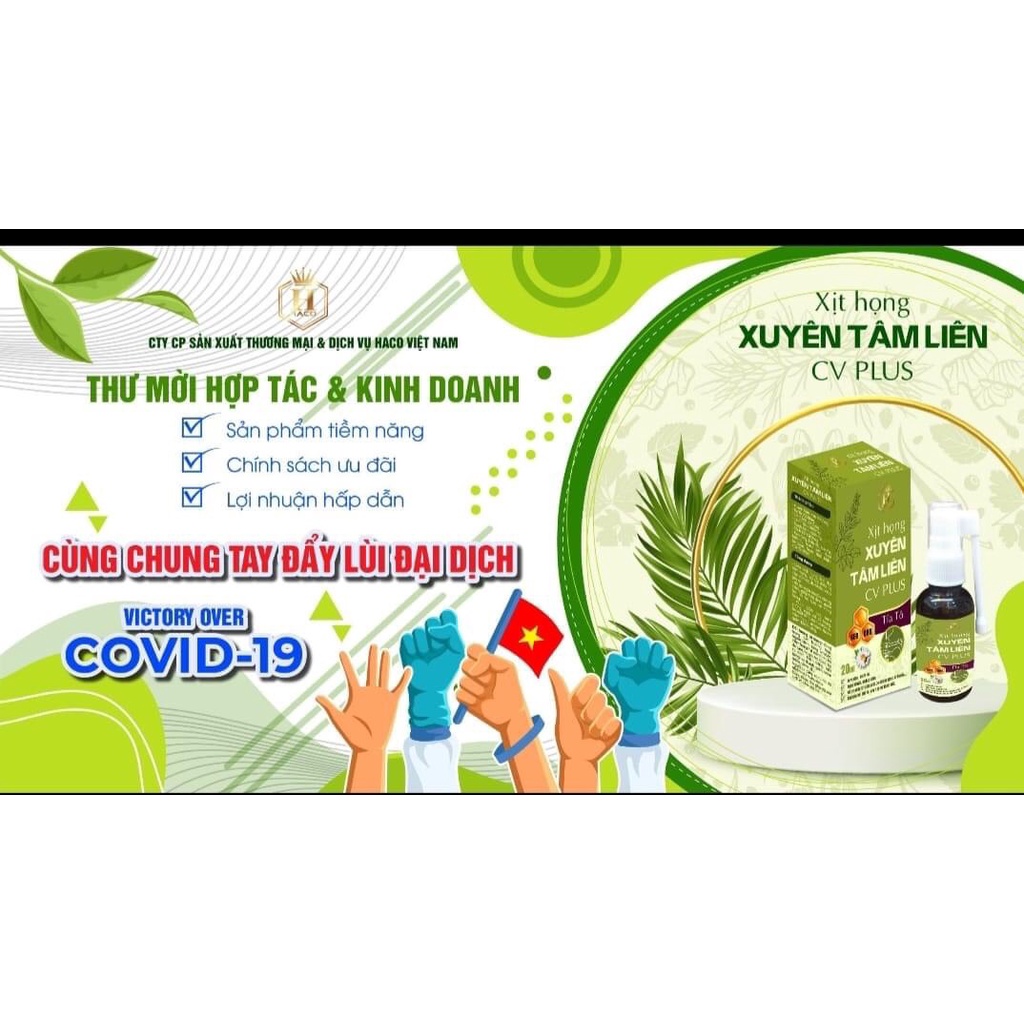 Xịt Họng Xuyên Tâm Liên CV PLUS