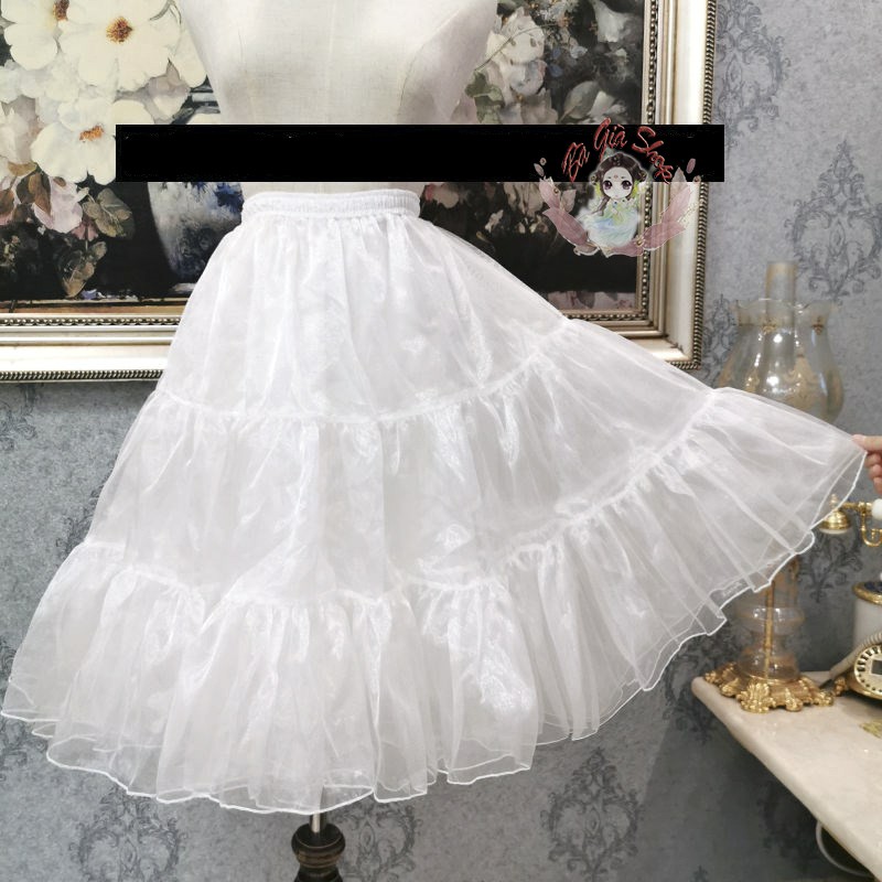 Tùng váy chân váy xòe qua gối tùng phồng cho trang phục váy xòe loli