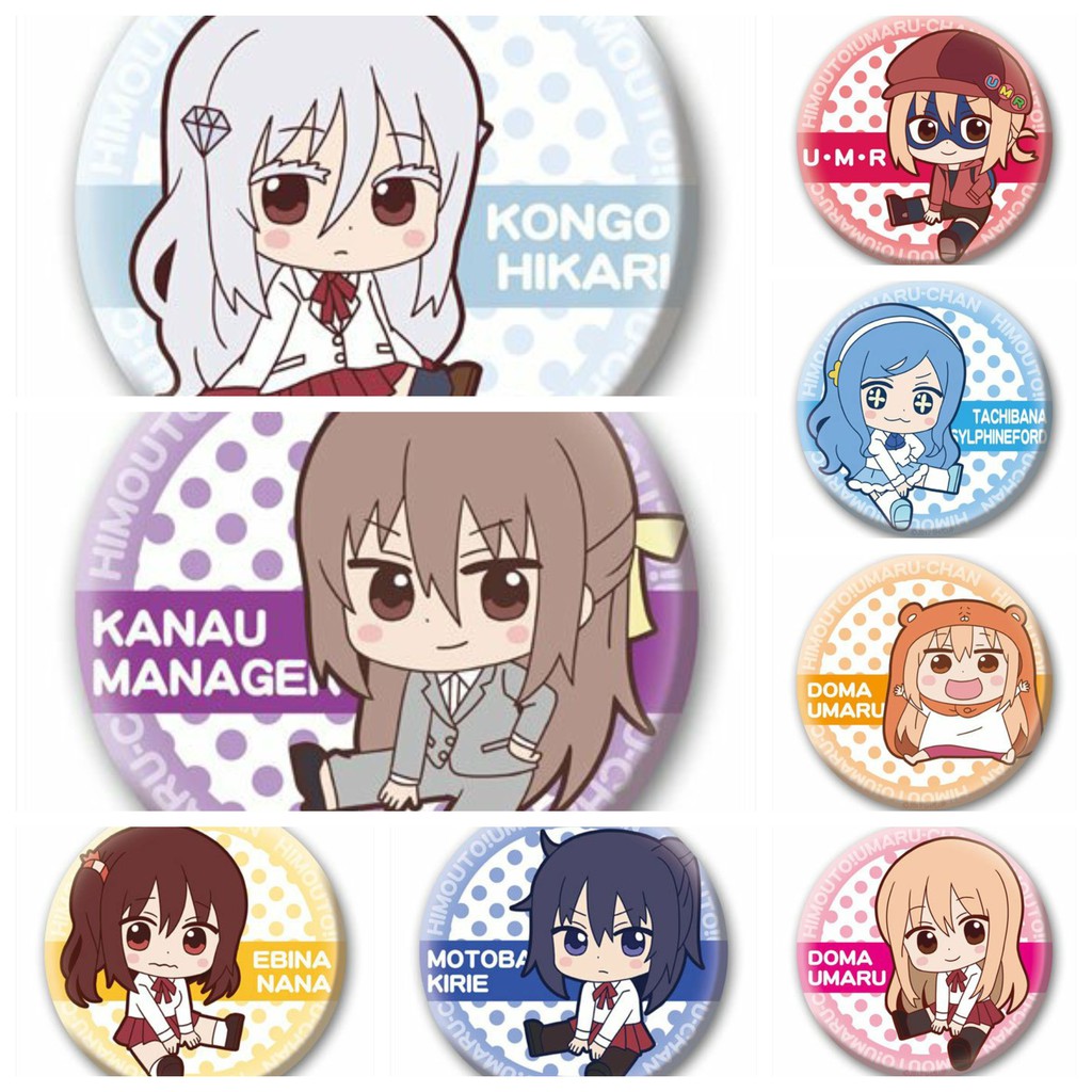 Huy hiệu cài áo IN HÌNH Himouto! Umaru-chan Cô em gái hai mặt anime chibi dễ thương tiện lợi mẫu 1