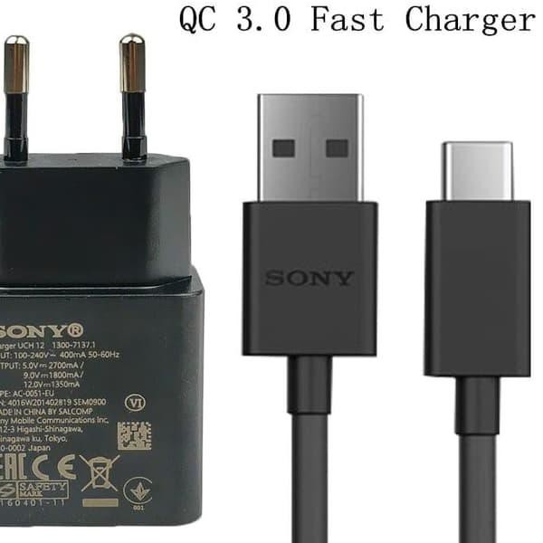 Củ Sạc Nhanh Cho Sony Xperia Xz Xz1 Premium Uch12 Usb Type C 3.0