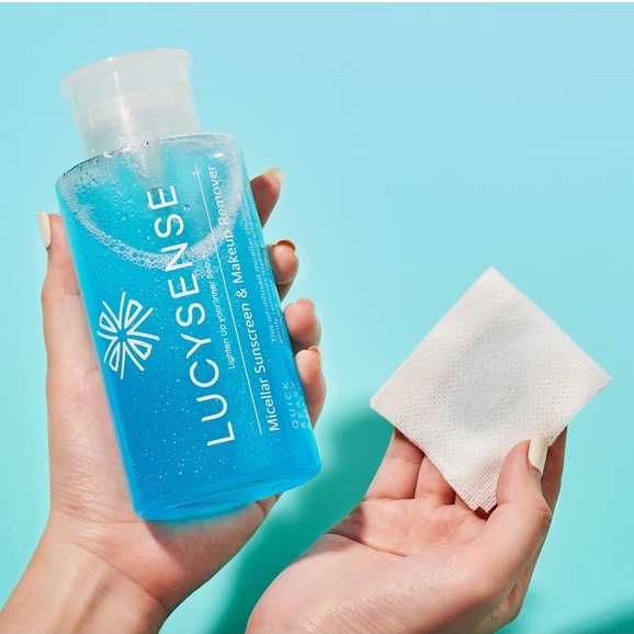 MUA 1 TẶNG 1- Tẩy Trang 2 Lớp  LUCYSENSE Micellar Sunscreen & Makeup Remover