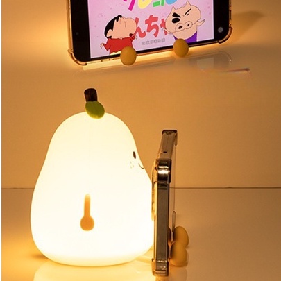 Đèn Ngủ LED Silicon Hình Quả Lê Dễ Thương Bảo Vệ Mắt Sử Dụng Trong Phòng Ngủ, Decor Trang Trí Nhà Hoặc Bàn Tiệc