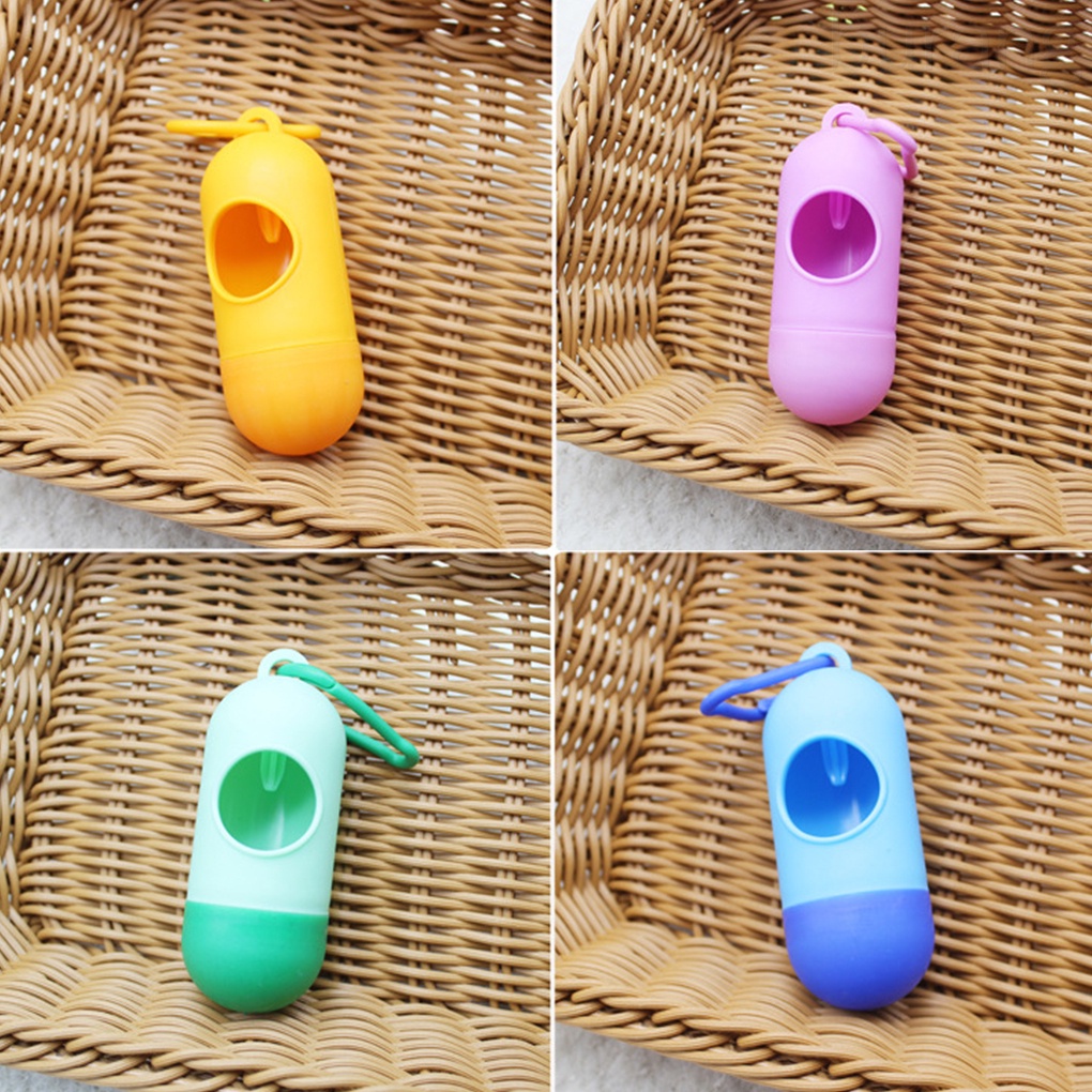 Cuộn 15 túi đựng rác bằng nhựa cỡ nhỏ sử dụng tiện lợi để đựng tã lót em bé
