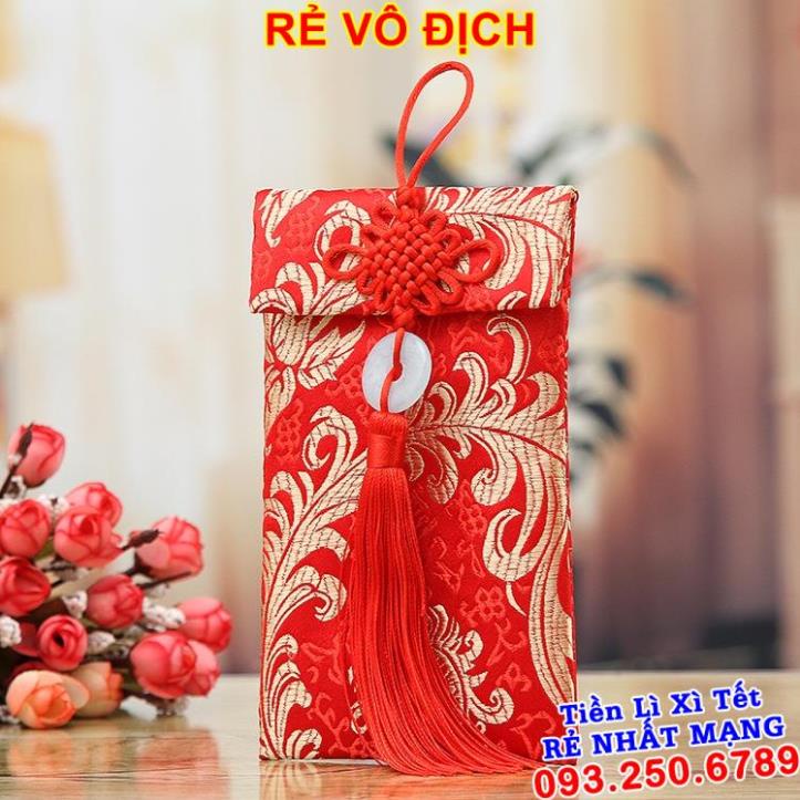 COMBO 10 Bao Lì Xì Vải Gấm Lì Xì Tết Nhiều Hoa Văn Cao cấp Ngày Tết,Cưới Hỏi, Nạp Tài