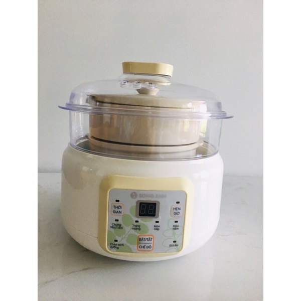 Nồi hầm cháo chậm cách thủy Song Anh 1.5L- Có xửng hấp