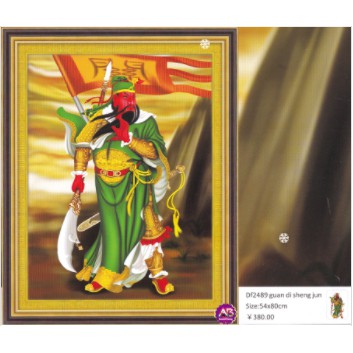 Tranh Đính Đá ABC 3D Quan Thánh Đế Quân DF2489 (TRANH TỰ ĐÍNH) KT:56X82CM