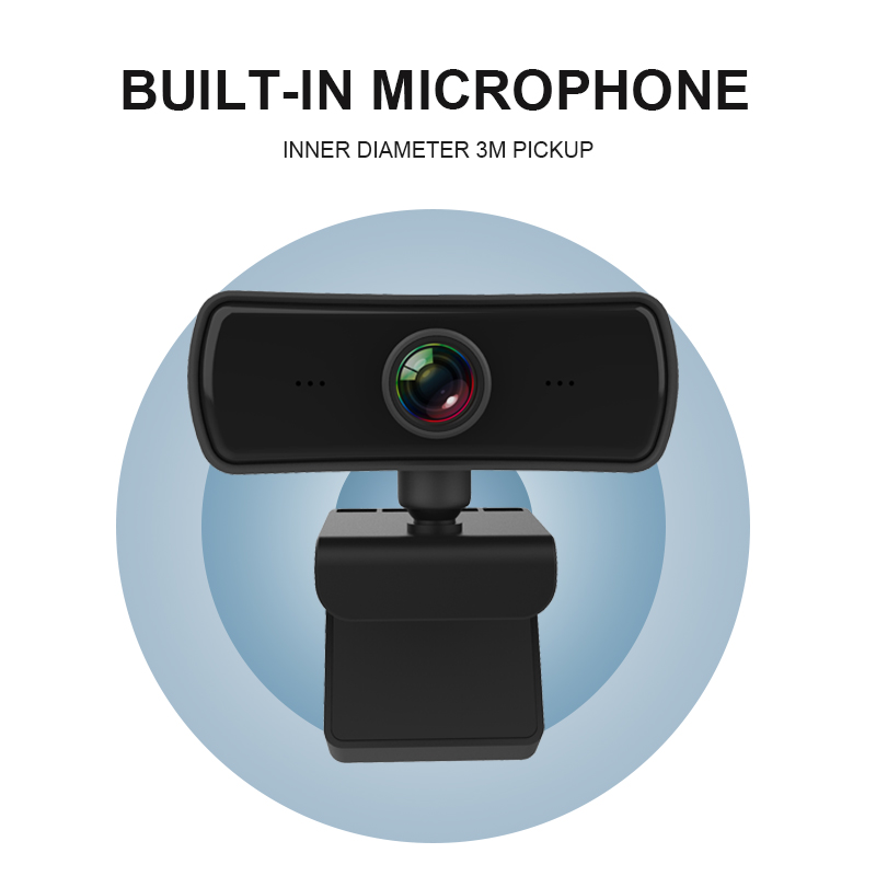 Lykry Webcam HD Autofocus USB 2.0 Camera Cam Video Recording with Microphone 2K 1440P
