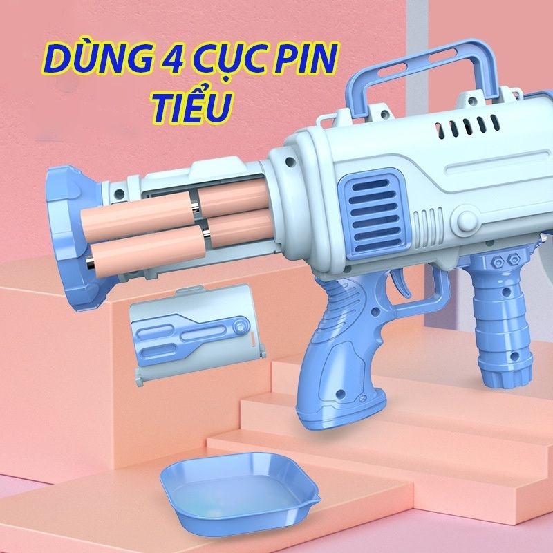 Súng bắn bong bóng xà phòng BAZZOKA 32 nòng siêu mạnh PAPAZUM