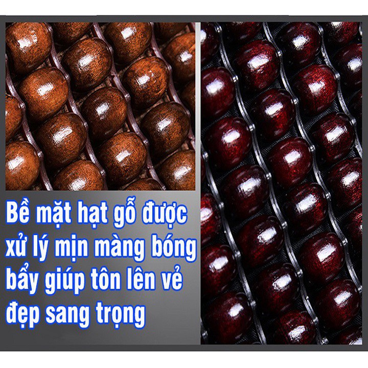 Nệm Lót Ghế Ngồi Văn Phòng Bằng Hạt Gỗ Thời ,Chất Liệu Gỗ Giúp Tản Nhiệt Chống Nóng, Chống Mỏi Lưng