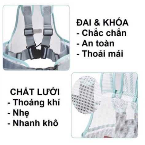 Đai bảo vệ an toàn cho bé ngồi xe máy/ xe đạp (LOẠI LƯỚI có phản quang)