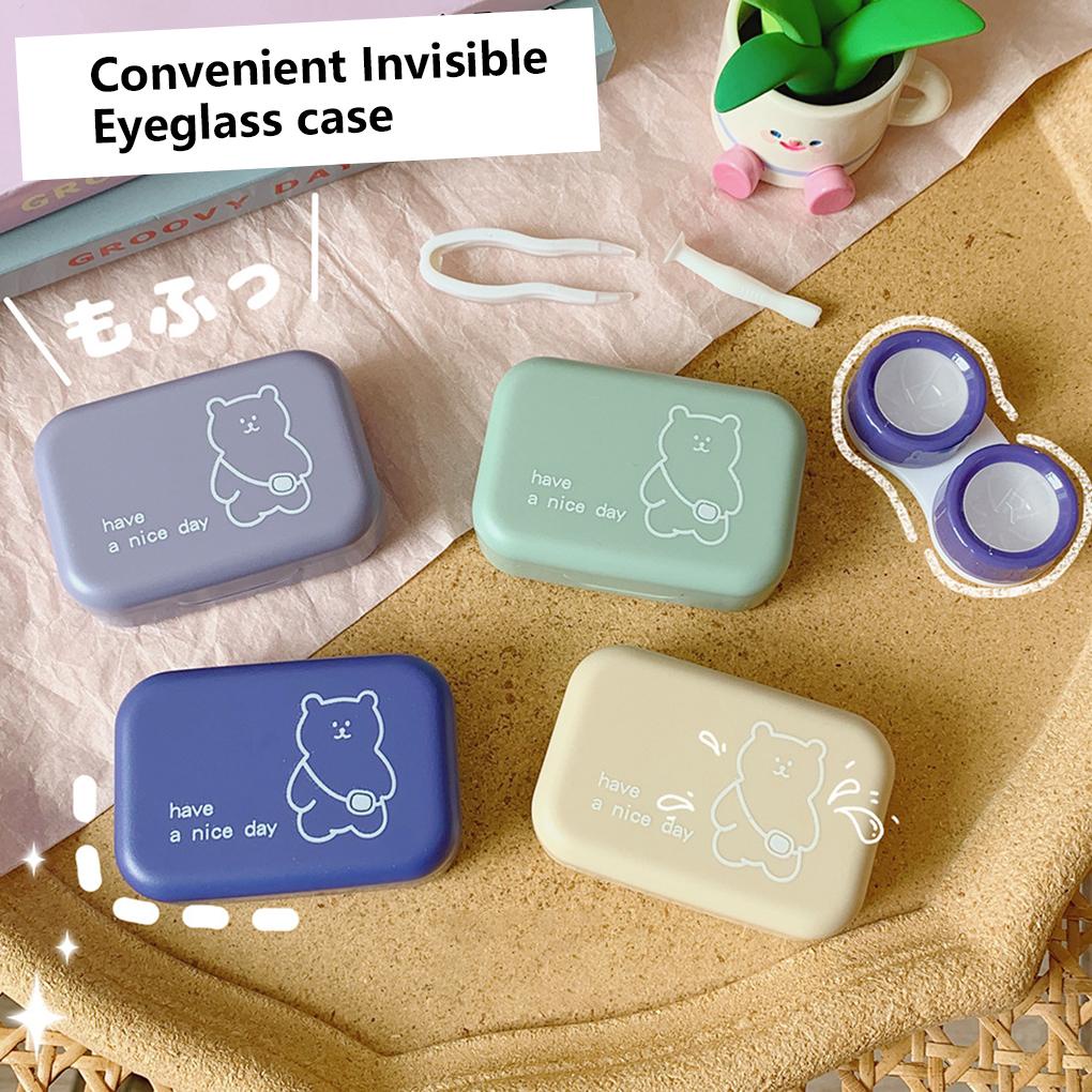Hộp Đựng Kính Áp Tròng Có Gương Tiện Dụng
