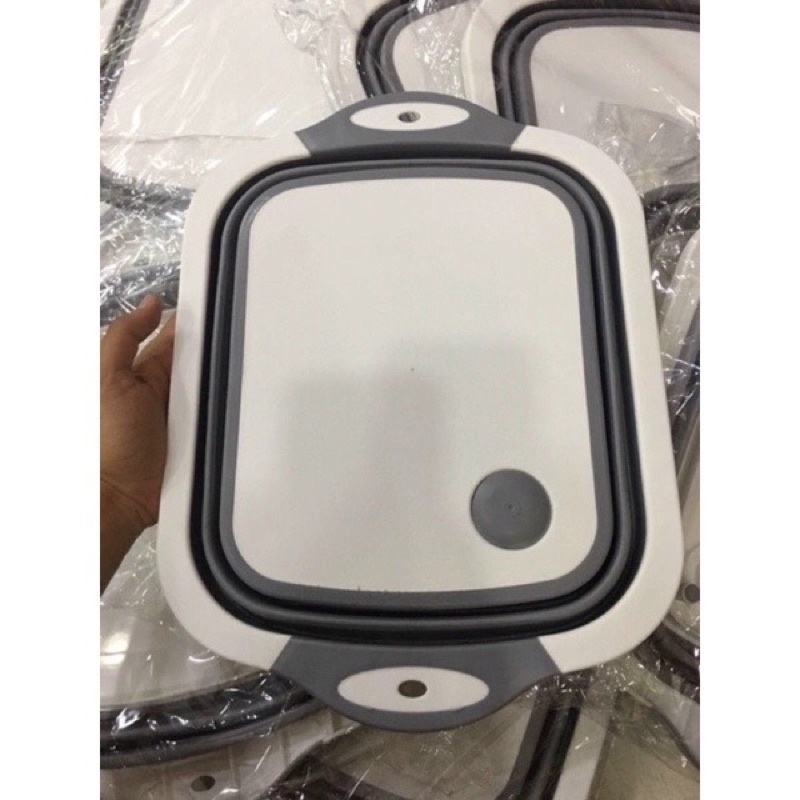 Chậu, thau kiêm thớt đa năng gấp gọn tiện dụng 3 trong 1 kích thước 30 x 40cm - Tee &amp; Mee