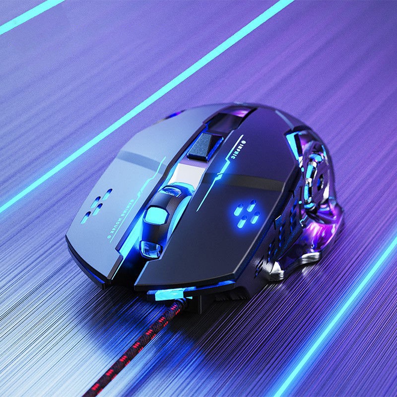 Chuột Chơi Game 4 Nút 3200dpi Có Đèn LED RGB Cho Máy Tính