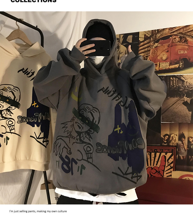 Áo Hoodie Cổ Tròn Dáng Rộng Cỡ Lớn Thời Trang Dành Cho Nam | BigBuy360 - bigbuy360.vn