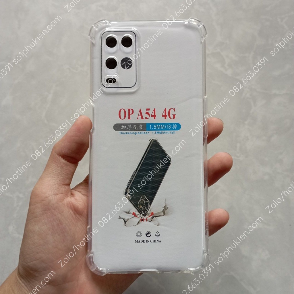 Ốp lưng Oppo A54 4G dẻo trong, chống sốc bảo vệ camera bền đẹp