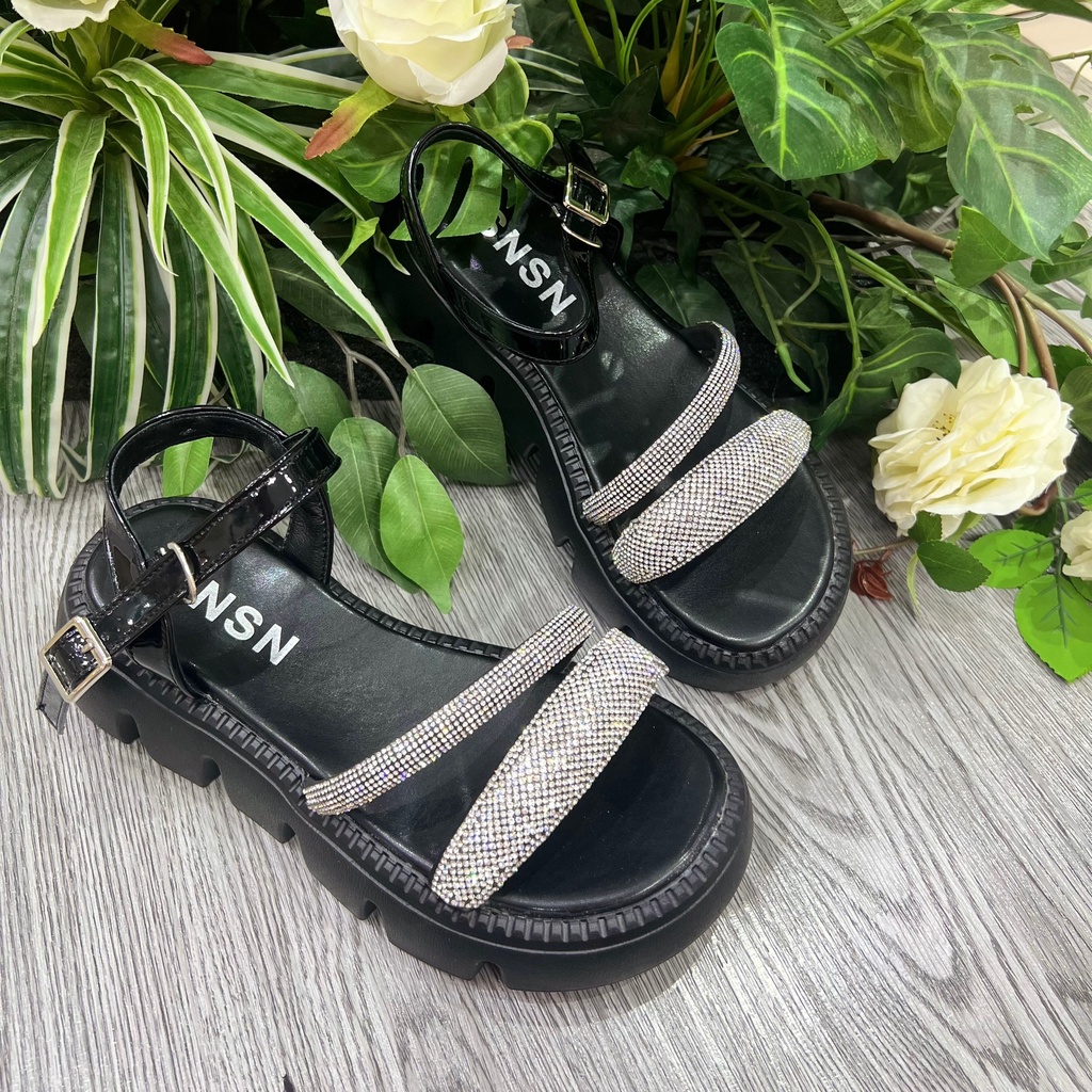 Dép Xăng Đan Nữ Dây Xoàn Cao Cấp Cao 4cm QC Thời Trang TRINH LÊ SHOP GIÀY DÉP