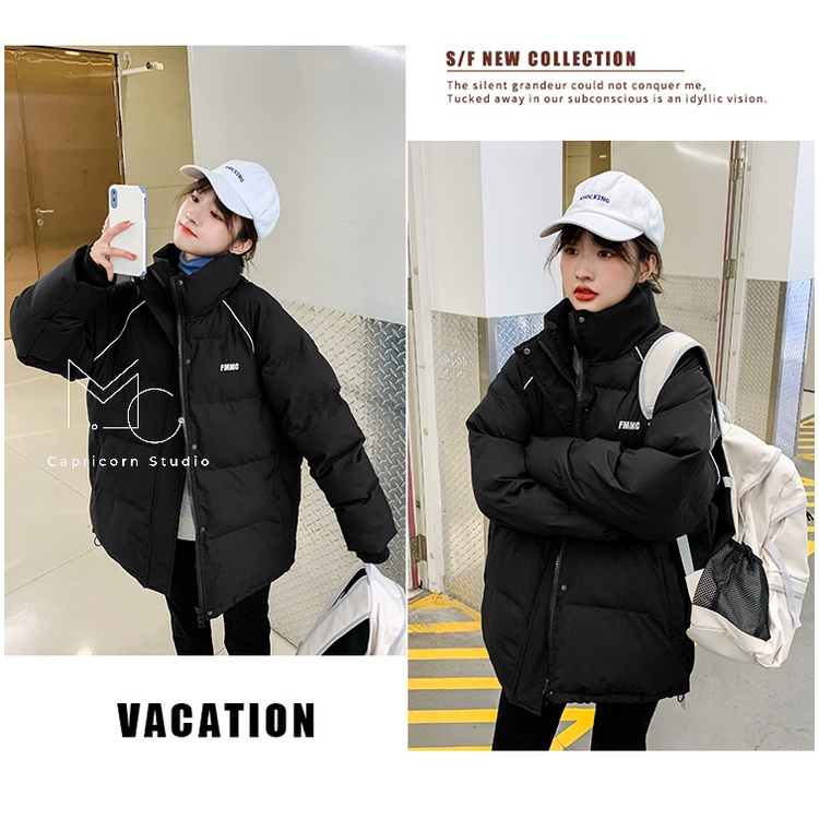 Áo khoác phao béo dáng ngắn phong cách Hàn Quốc cho mùa đông