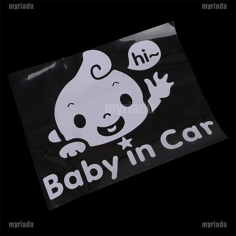 Miếng Dán Trang Trí Xe Ô Tô Hình Chữ Baby In Car Dễ Thương