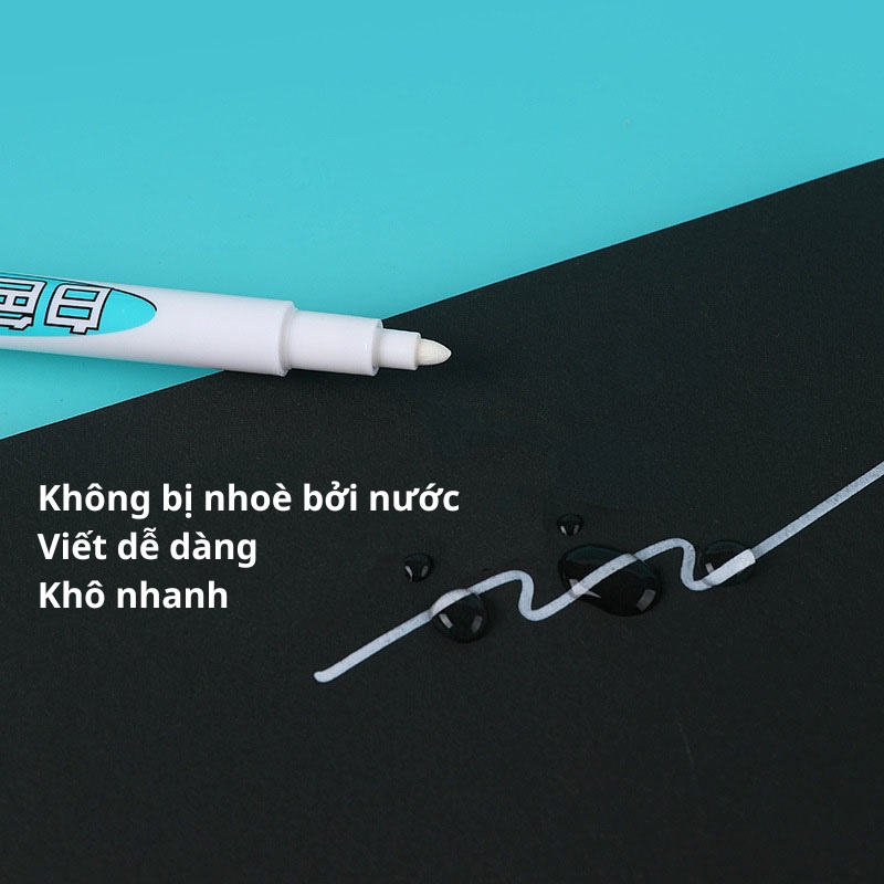 Bút Đánh Dấu Trắng Bút Lông Dầu Màu Trắng Không Xoá Được VTL-SHOP