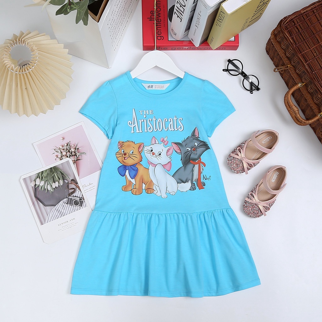 Đầm Cho Bé Gái 13-37 Kg Set Váy Đầm Công Chúa Trẻ Em Vải Cotton Xuất In Hoạt Hình Đẹp Dễ Thương Homie Kids