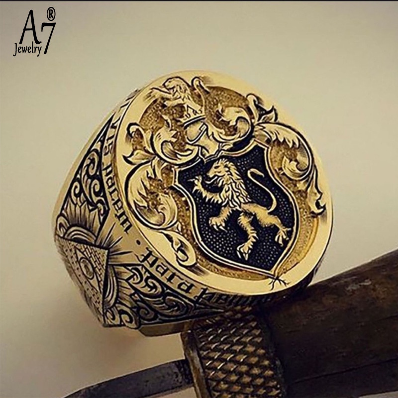 Nhẫn Khắc Hình Sư Tử A7 X3Y28