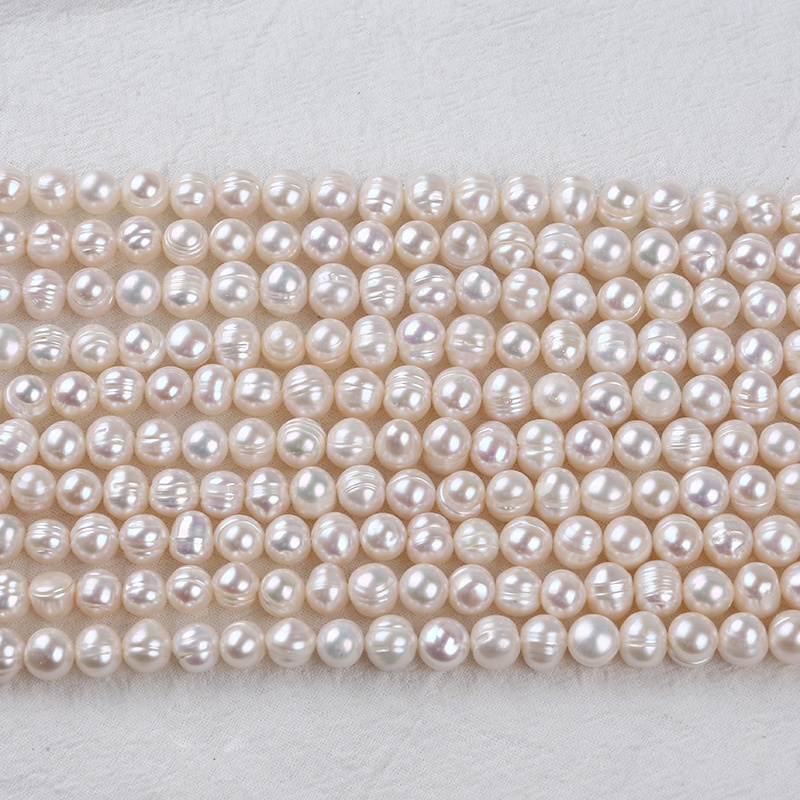 Chuỗi Hạt Ngọc Trai Tự Nhiên 8-9mm Màu Trắng / Hồng / Tím