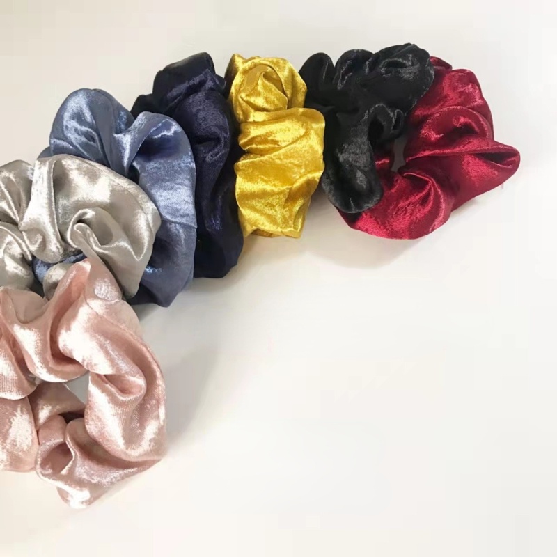 Dây Buộc Tóc Vải Satin Kiểu Pháp Ngọt Ngào