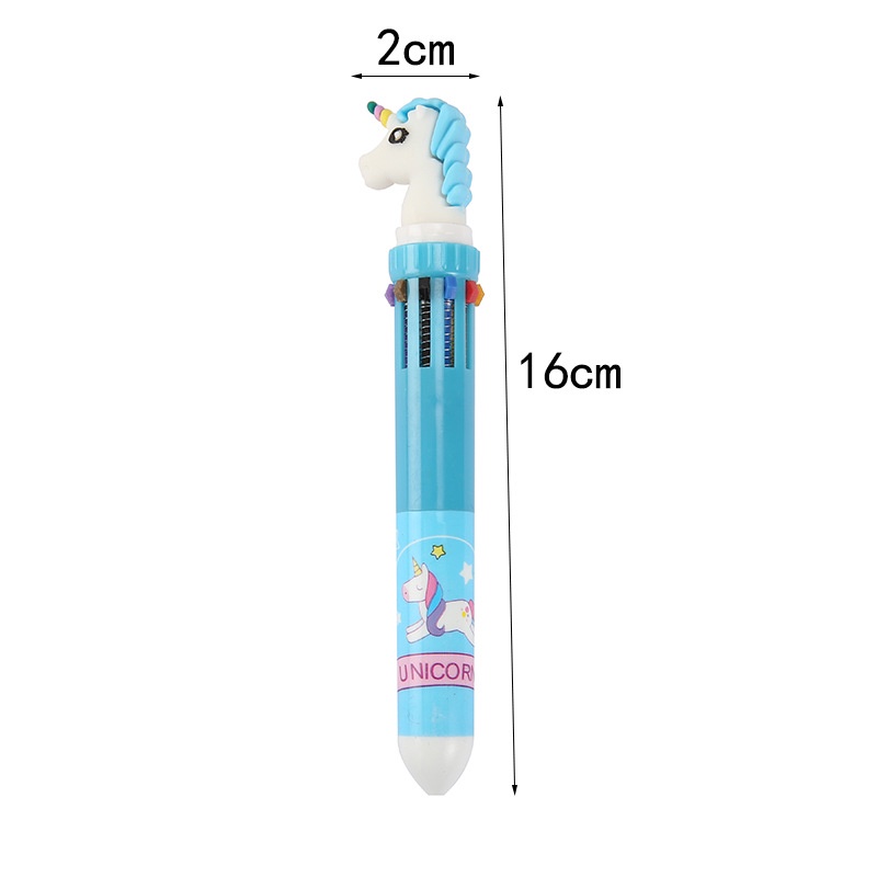 Bút Bi Đánh Dấu 10 Màu Sắc Kỳ Lân VTL SHOP