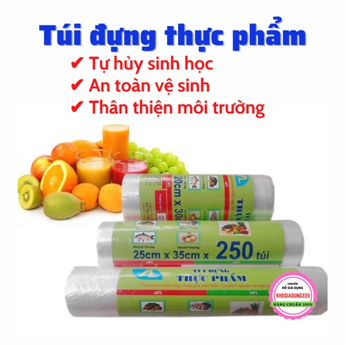 Túi đựng thực phẩm  Túi bảo quản đồ ăn tự hủy sinh học An Lành siêu dai, không mùi an toàn cho sức khoẻ và môi trường