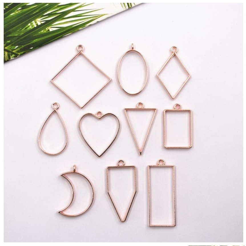 Khung Kim Loại Làm Trang Sức, Mặt Dây Chuyền, Móc Khóa Resin, Làm Đồ Thủ Công Handmade