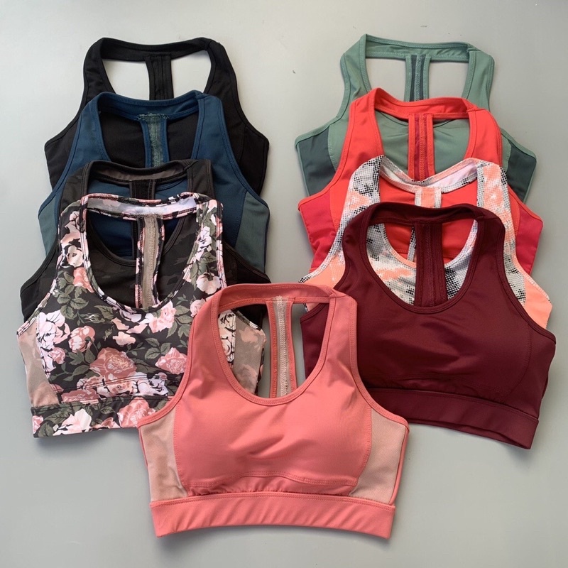 Áo Bra Tập Gym Yoga CT2 Phối Lưới, Kèm Mút