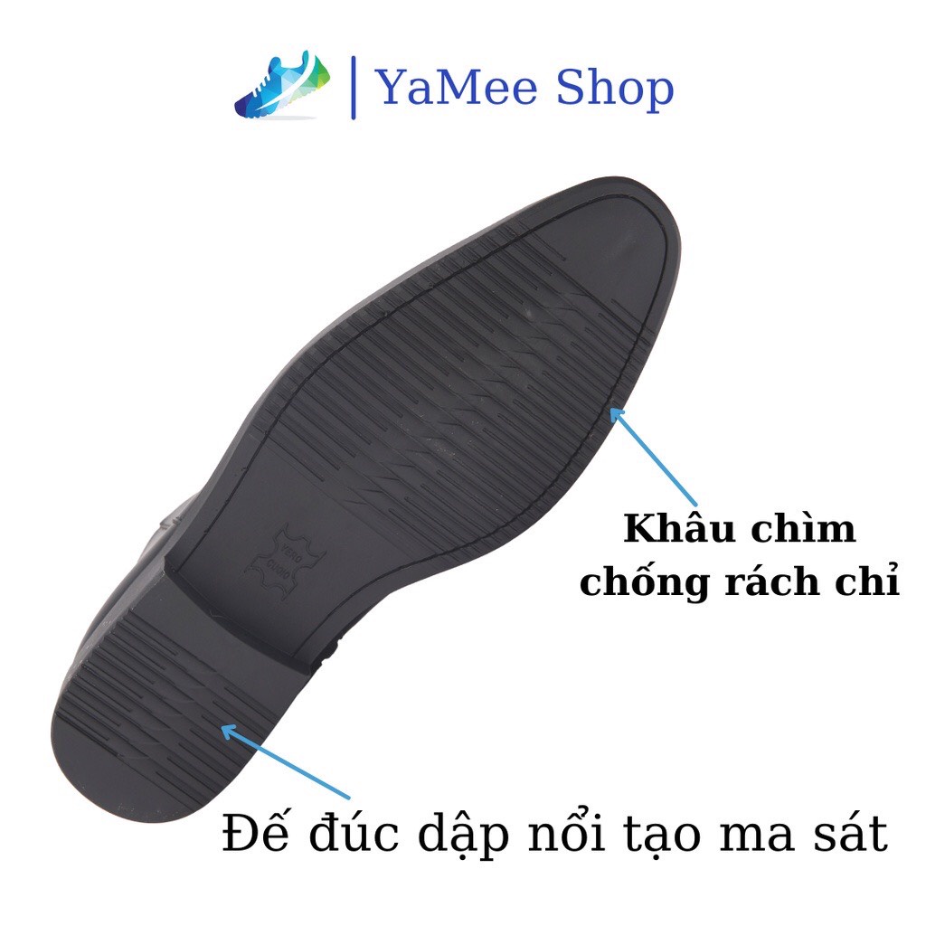 Giày chelsea boots nam, cổ khóa, đế khâu chắc chắn