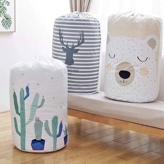 túi đựng chăn màn quần áo hình trụ có dây rút
