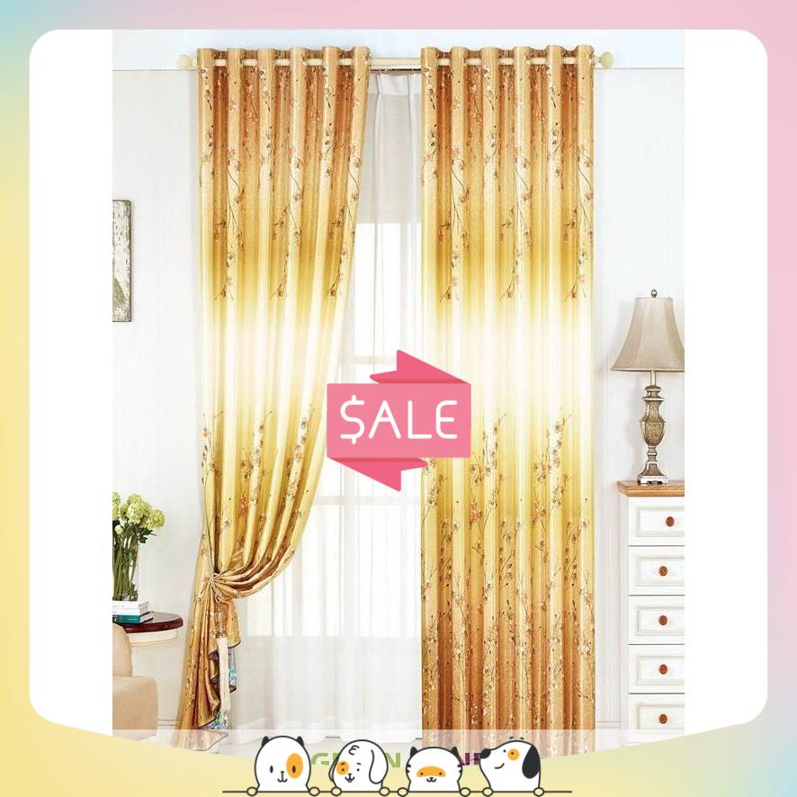 Rèm phòng, rèm cửa GẤM 2 MẶT- Họa tiết hoa mai mùa xuân. Ghi chú: Nhận số đo theo yêu cầu